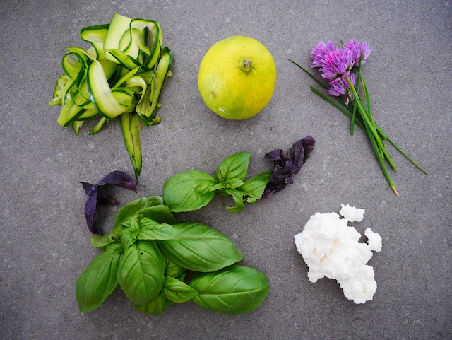 Ingrédients charlotte courgettes ricotta