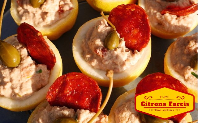 Tapas citrons farcis