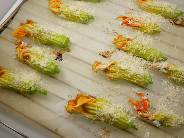 fleurs de courgettes ricotta farcies