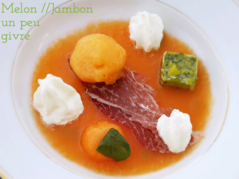 melon au jambon givré