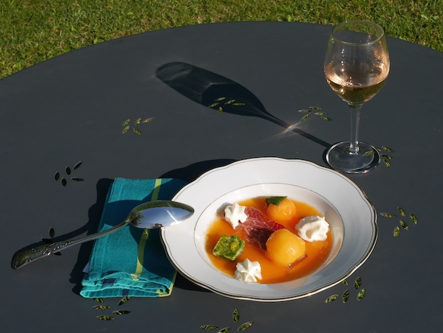 melon au jambon givré