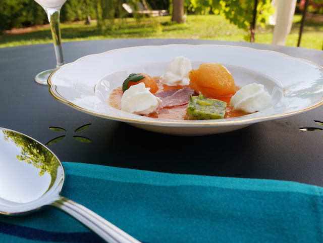 melon au jambon givré