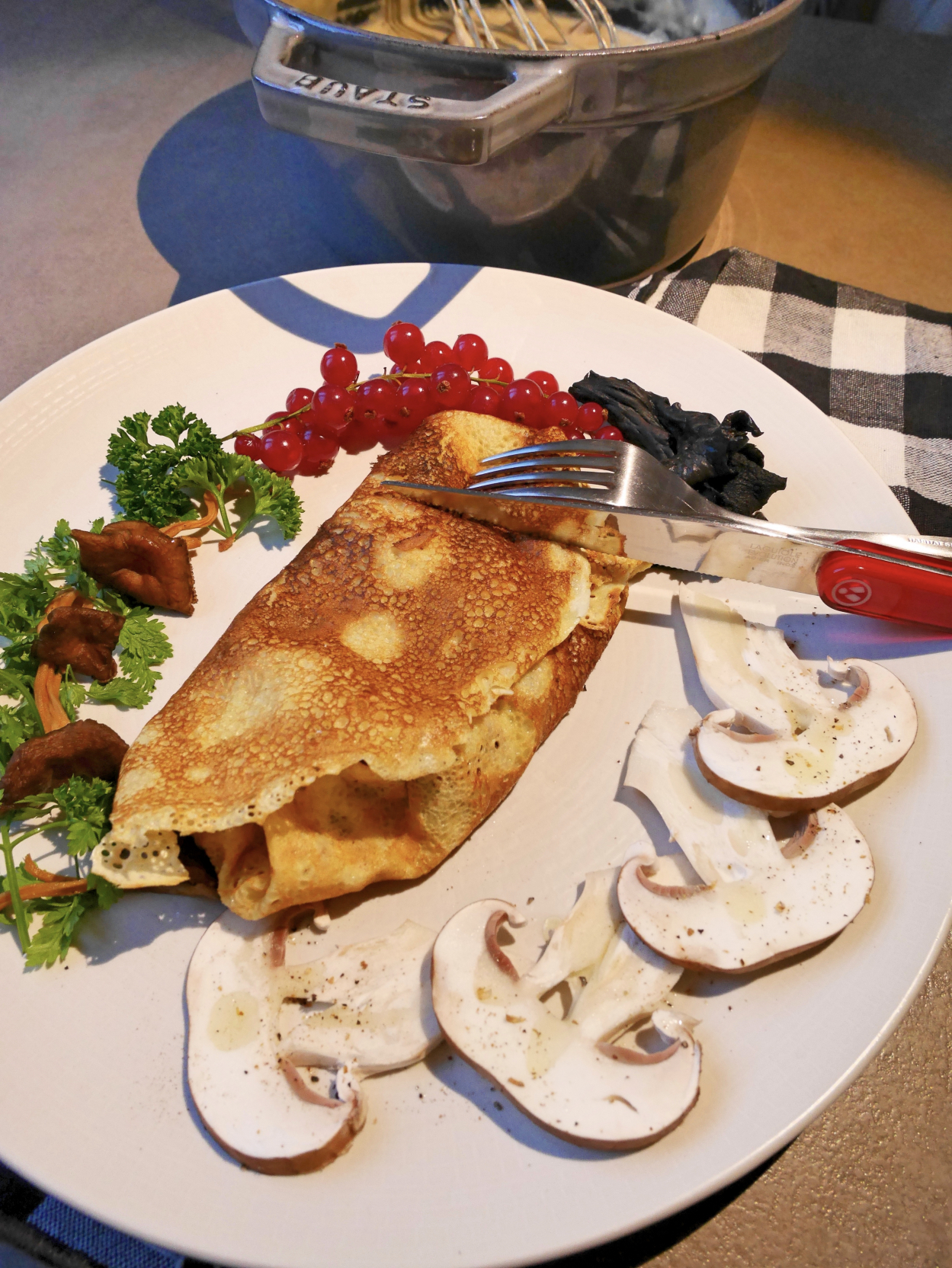 Recette crêpes aux champignons maison